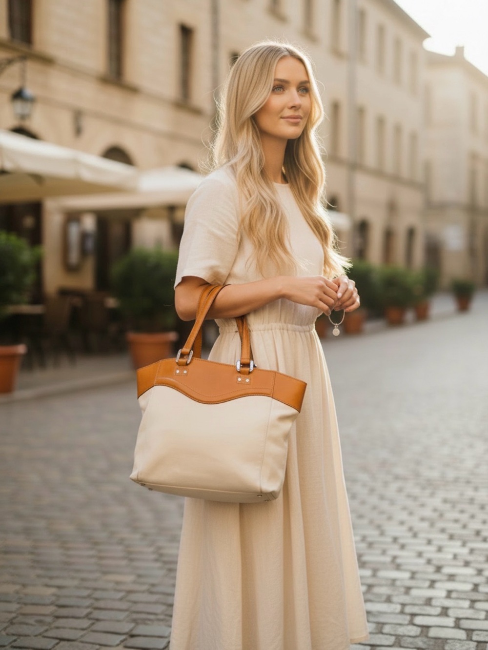 Vintage Gucci Canvas & Leather Tote | Luxury Two-Tone Statement Bag - Picture 1 of 8